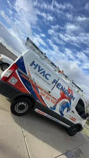 HVAC Penguin service van ready for AC installation in Turlock CA